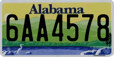AL license plate 6AA4578