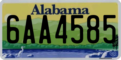 AL license plate 6AA4585