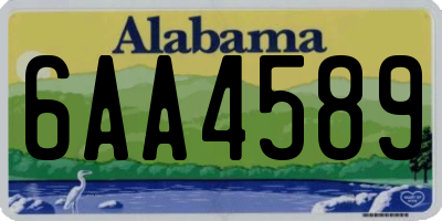 AL license plate 6AA4589