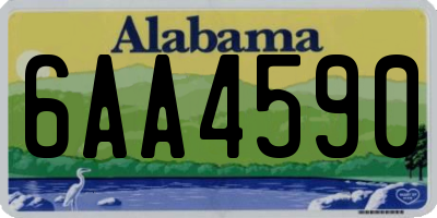 AL license plate 6AA4590