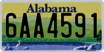 AL license plate 6AA4591