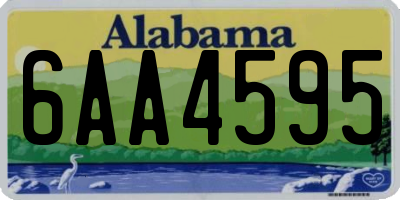AL license plate 6AA4595
