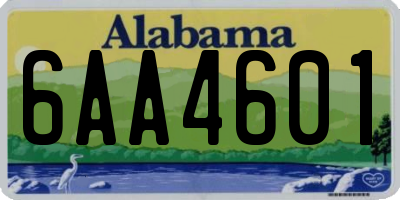 AL license plate 6AA4601