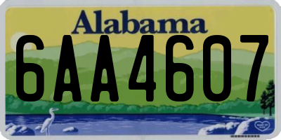 AL license plate 6AA4607