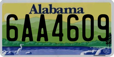 AL license plate 6AA4609