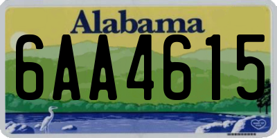AL license plate 6AA4615
