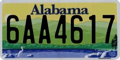 AL license plate 6AA4617