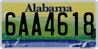 AL license plate 6AA4618