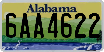 AL license plate 6AA4622