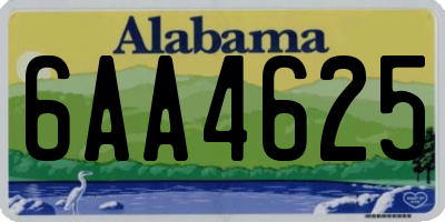AL license plate 6AA4625