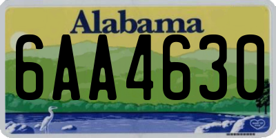 AL license plate 6AA4630