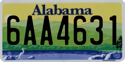 AL license plate 6AA4631
