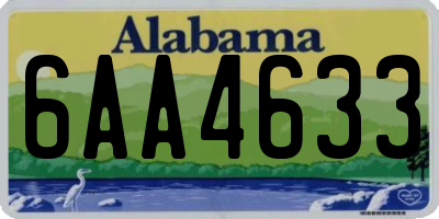 AL license plate 6AA4633