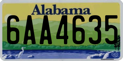 AL license plate 6AA4635