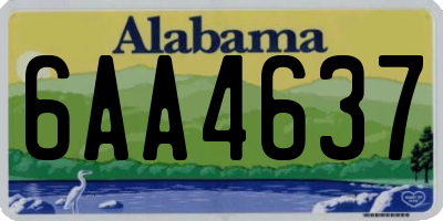 AL license plate 6AA4637