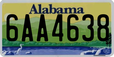 AL license plate 6AA4638