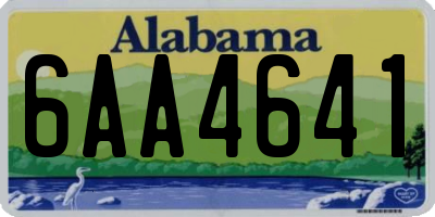 AL license plate 6AA4641