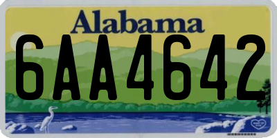 AL license plate 6AA4642