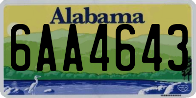 AL license plate 6AA4643