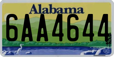 AL license plate 6AA4644