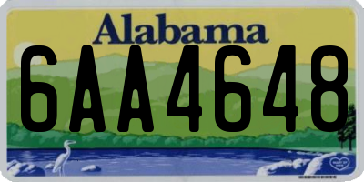 AL license plate 6AA4648