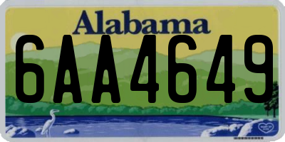 AL license plate 6AA4649