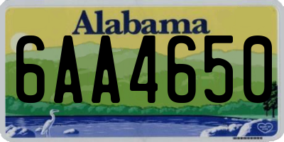 AL license plate 6AA4650