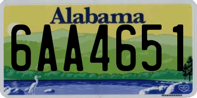 AL license plate 6AA4651