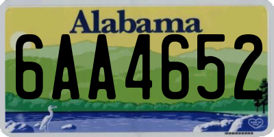 AL license plate 6AA4652
