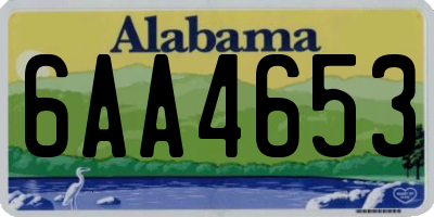 AL license plate 6AA4653