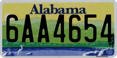 AL license plate 6AA4654