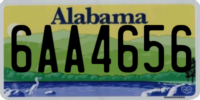 AL license plate 6AA4656