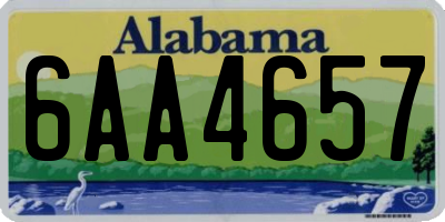 AL license plate 6AA4657