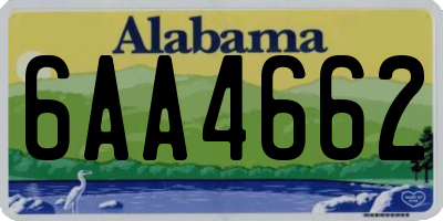 AL license plate 6AA4662