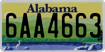 AL license plate 6AA4663