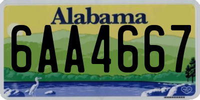 AL license plate 6AA4667