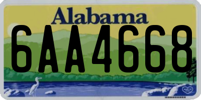 AL license plate 6AA4668
