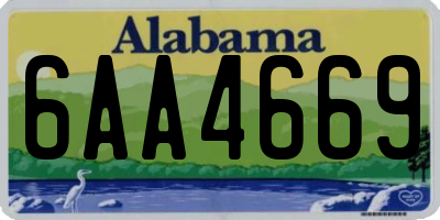 AL license plate 6AA4669
