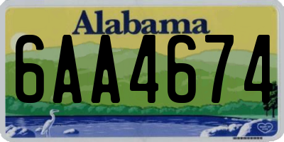 AL license plate 6AA4674