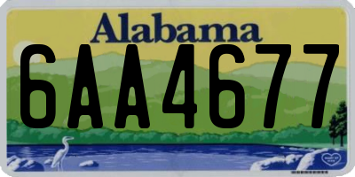 AL license plate 6AA4677