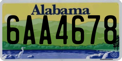 AL license plate 6AA4678