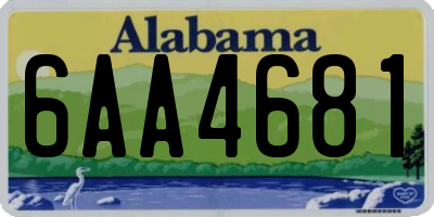AL license plate 6AA4681