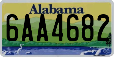 AL license plate 6AA4682