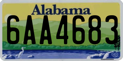 AL license plate 6AA4683