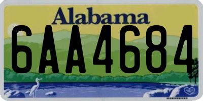 AL license plate 6AA4684