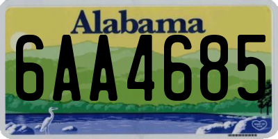 AL license plate 6AA4685