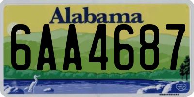 AL license plate 6AA4687