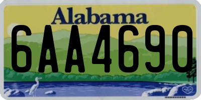 AL license plate 6AA4690