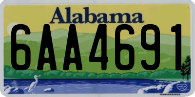 AL license plate 6AA4691