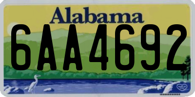 AL license plate 6AA4692